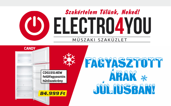 Fagyasztott árak júliusban!