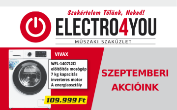 Szeptemberi akciók az ELECTRO4YOU műszaki szaküzletben